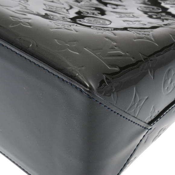 Louis Vuitton Vernis Wilshire Tote Blue Infini Black Monogram Handbag - Picture 9 of 11